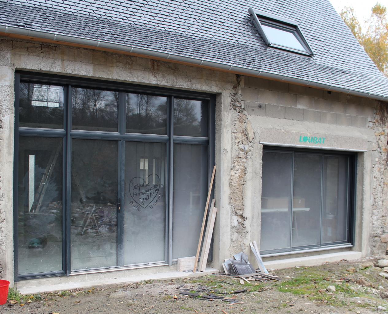 Menuiseries en aluminium (maison en rénovation)